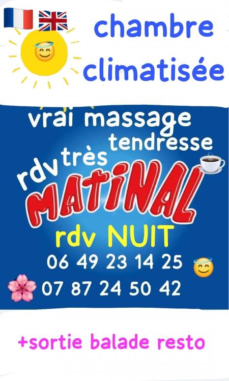 Chambre climatisée Massages tendresse partagée